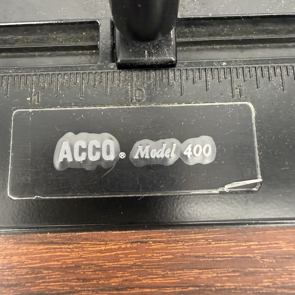 VTG ACCO Model 400 Heavy Duty Adjustable 3-Hole Paper Punch w/50 Sheet Capacity - Picture 3 of 7
